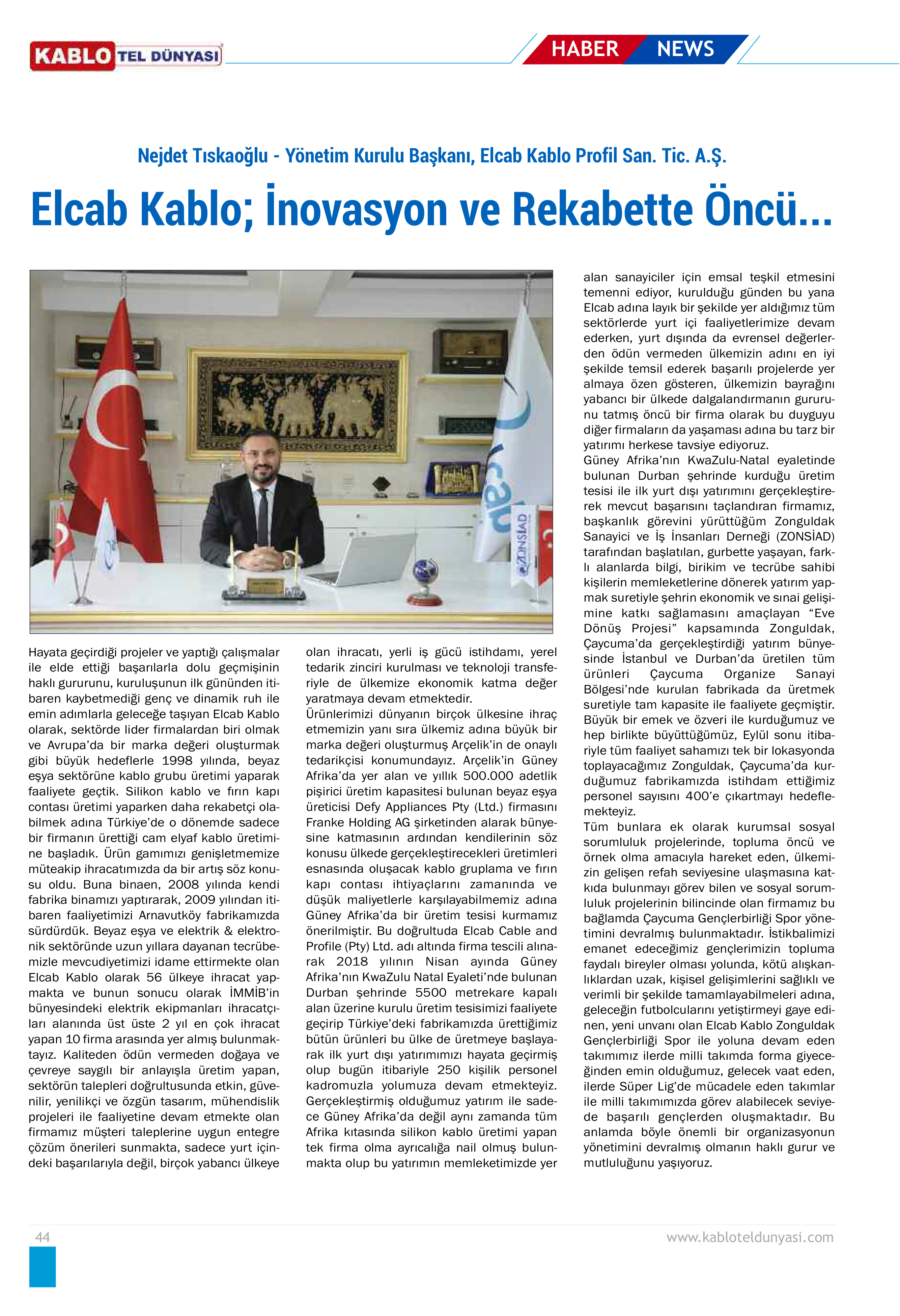 Elcab Kablo, İnovasyon ve Rekabette Öncü...