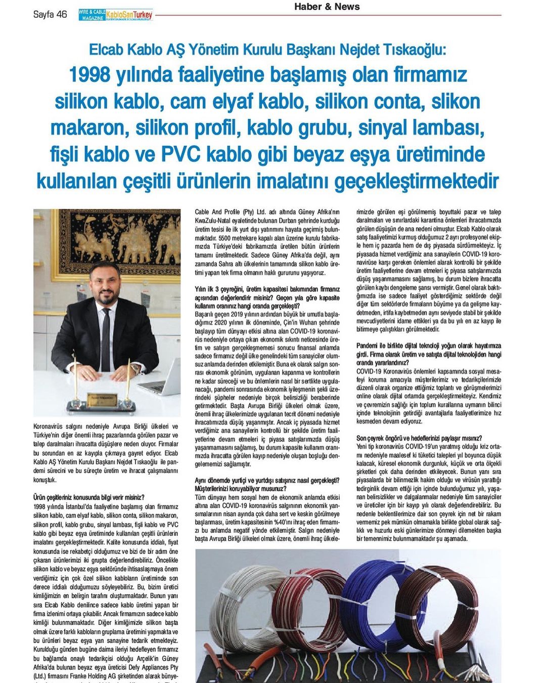 KABLOSAN 2020 KASIM-ARALIK SAYISI RÖPÖRTAJ