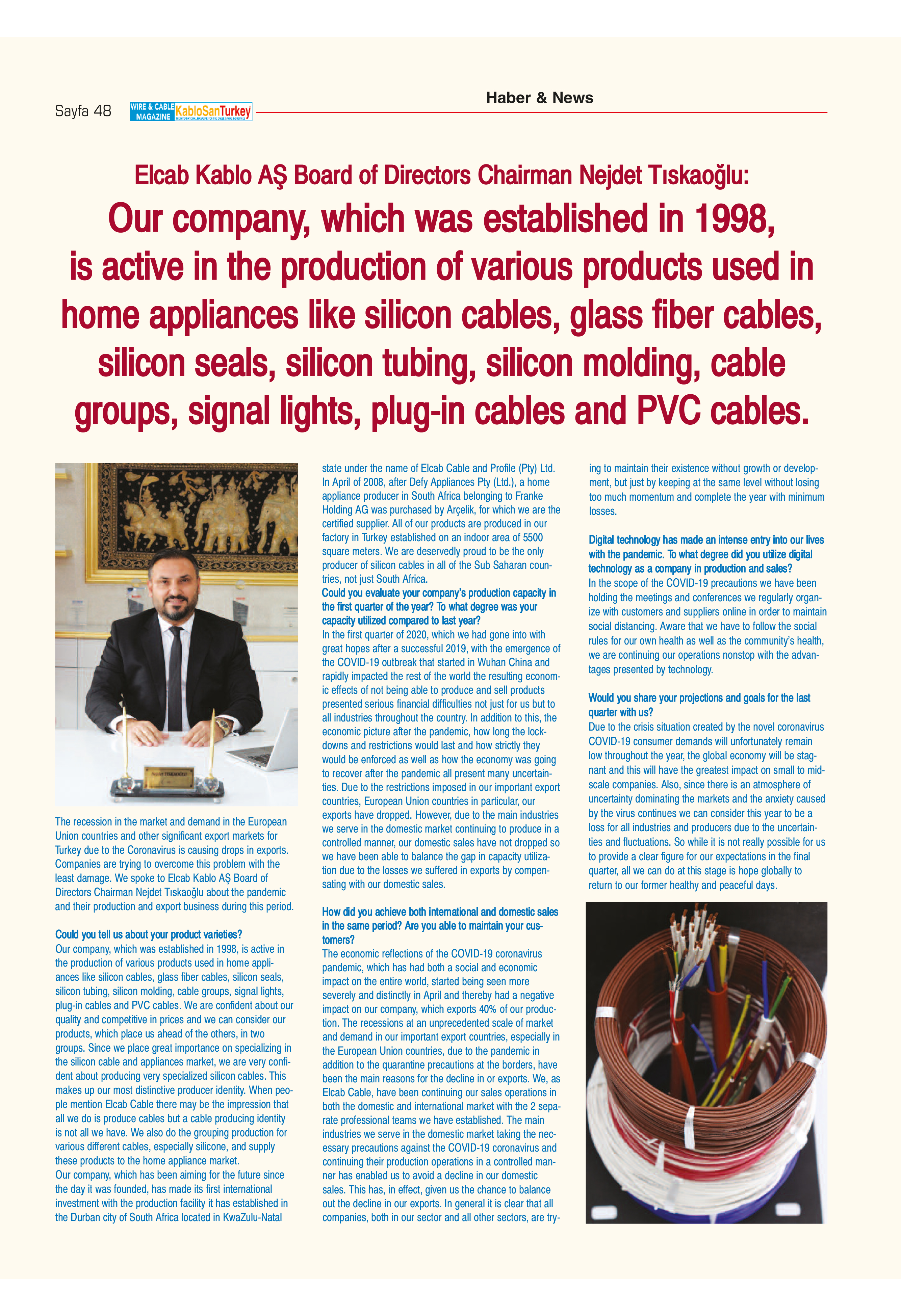 our company, which was established in 1998