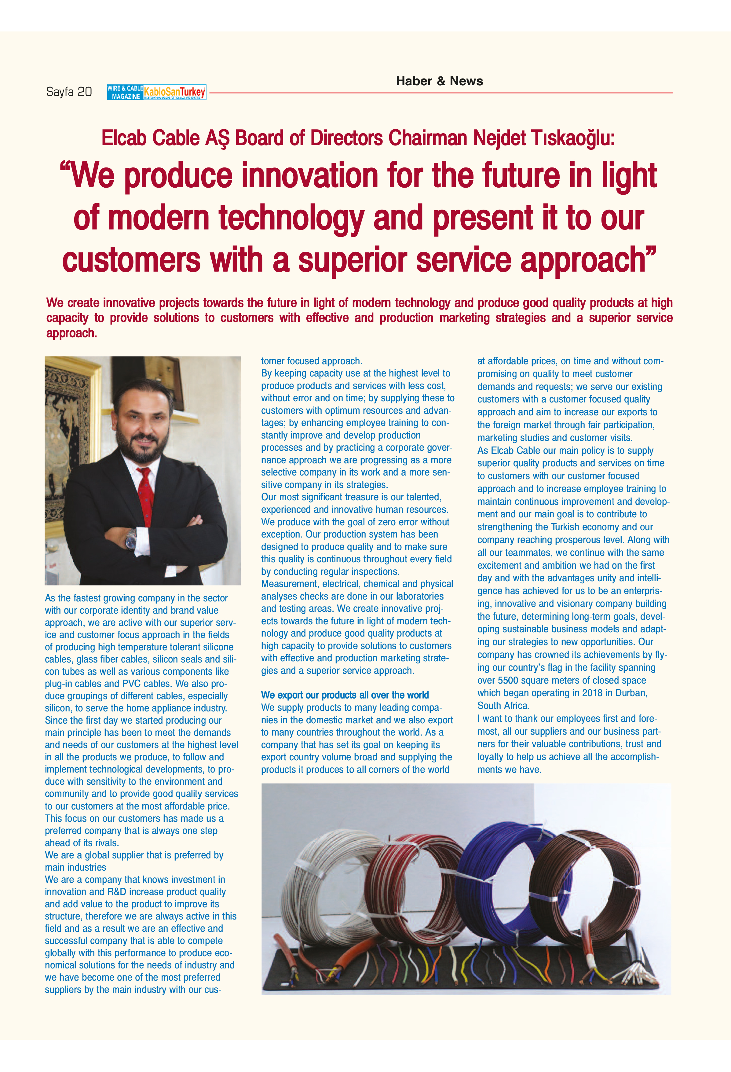 We produce innovation for the future in light of modern technology