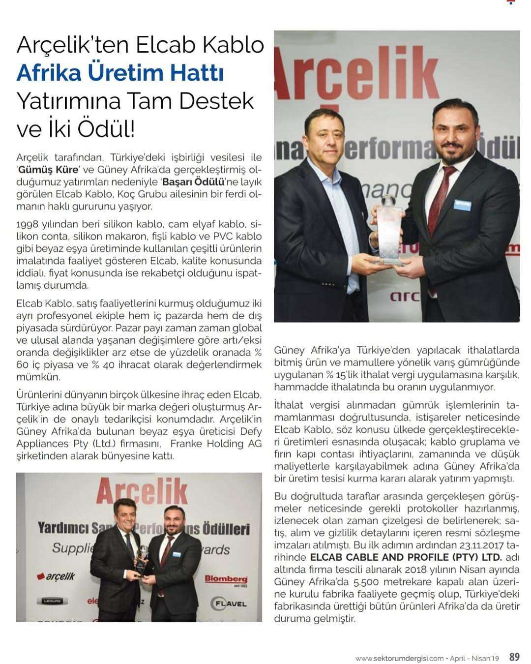 SEKTÖRÜM DERGİSİ 2019  NİSAN SAYISI